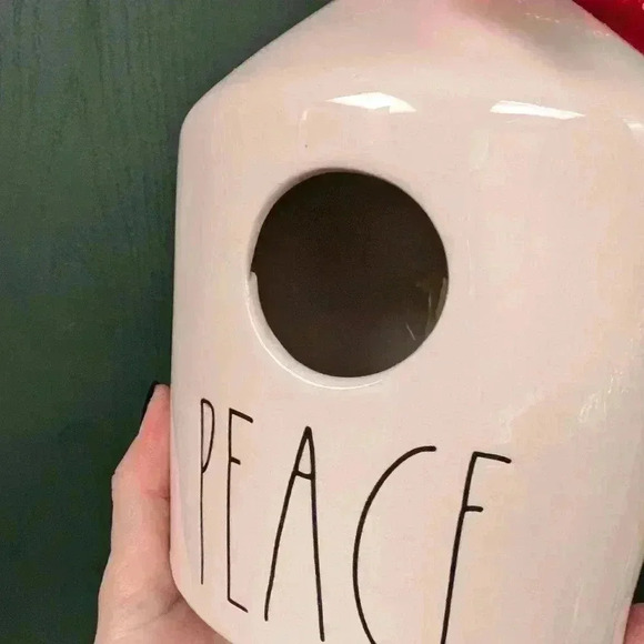 Rae Dunn  peace Christmas birdhouse - Picture 5 of 6